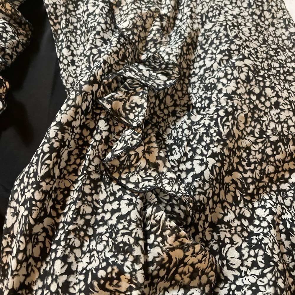 Abercrombie & Fitch Black Floral Long Sleeve Dress - Picture 4 of 9